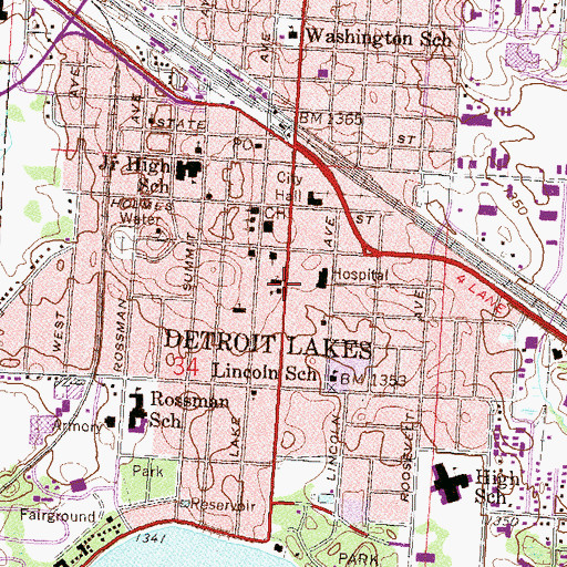 Topographic Map of Holy Rosary Catholic Church, MN