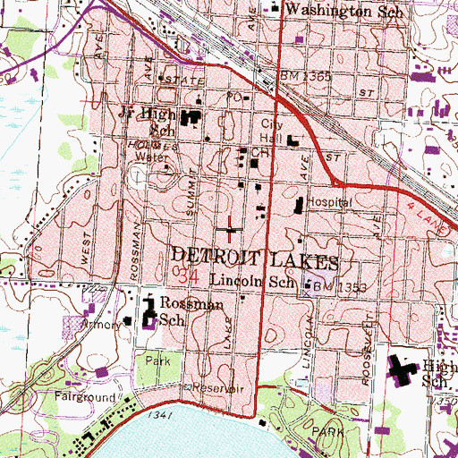 Topographic Map of Zion Lutheran Church, MN
