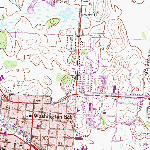 Topographic Map of Seventh Day Adventist Church, MN