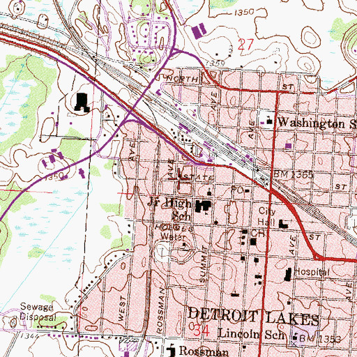 Topographic Map of Mount Olive Lutheran Church, MN