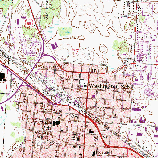 Topographic Map of Jehovahs Witnesses, MN