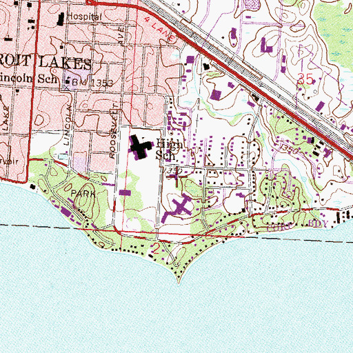 Topographic Map of Trinity Lutheran Church, MN