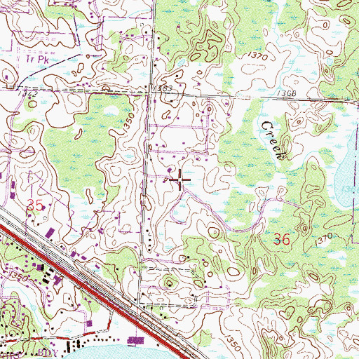 Topographic Map of Christian Fellowship Church, MN