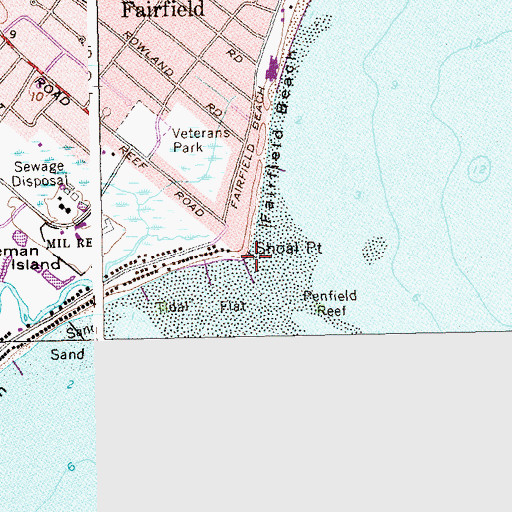 Topographic Map of Shoal Point, CT
