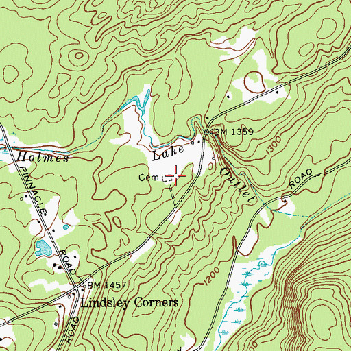 Topographic Map of Bleecker Cemetery, NY