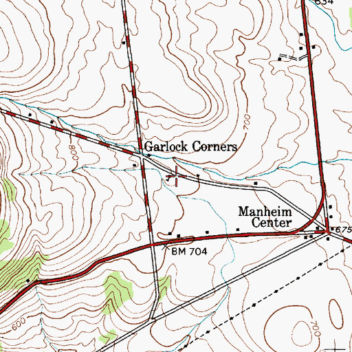 Topographic Map of School Number 9 (historical), NY
