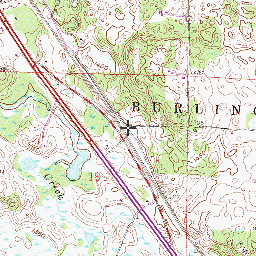 Topographic Map of McHugh (historical), MN