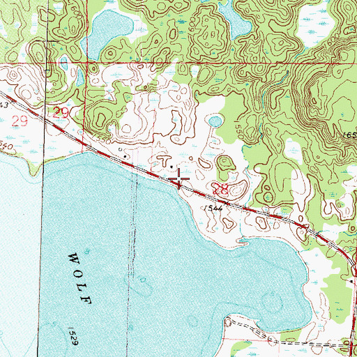 Topographic Map of Lonnrot Post Office (historical), MN