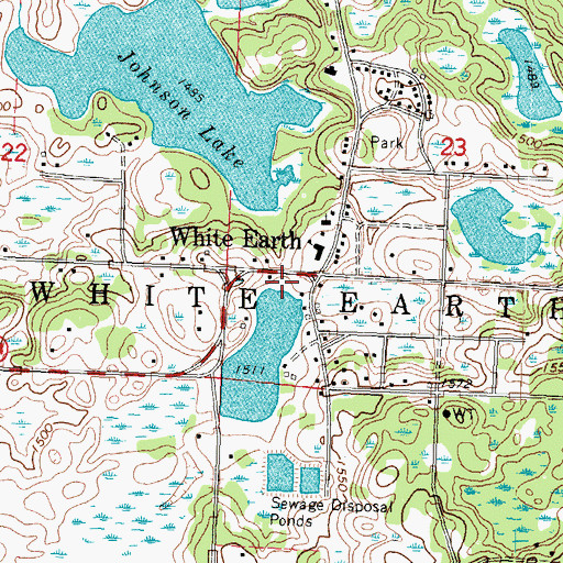 Topographic Map of White Earth Volunteer Fire Department, MN