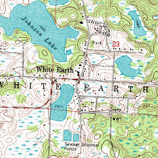 Topographic Map of White Earth Assembly of God Church, MN