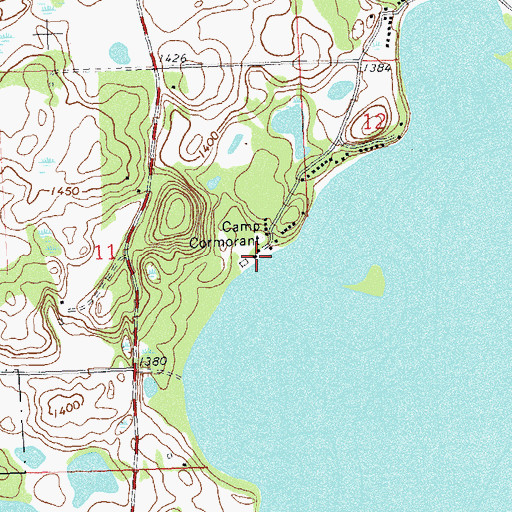 Topographic Map of Rose Haven Campground, MN