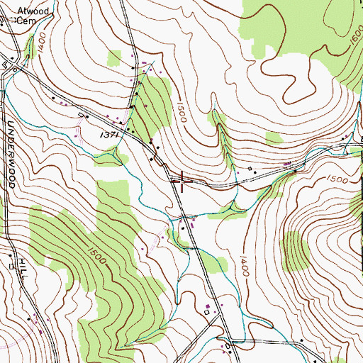Topographic Map of Baker School (historical), NY
