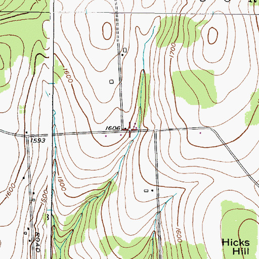 Topographic Map of Carr Hill School (historical), NY