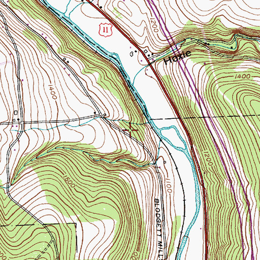 Topographic Map of School Number 11 (historical), NY