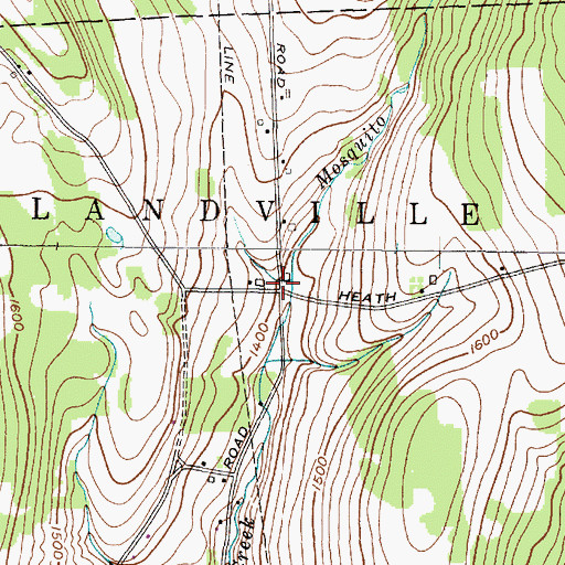 Topographic Map of Shearer School (historical), NY
