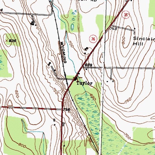 Topographic Map of School Number 2 (historical), NY