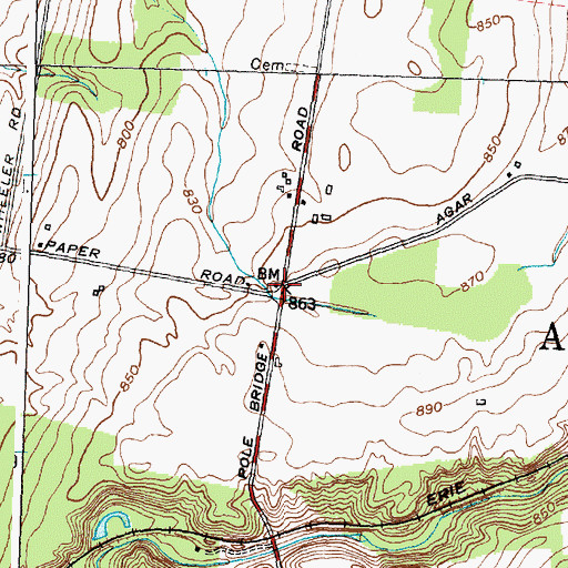 Topographic Map of School Number 5 (historical), NY