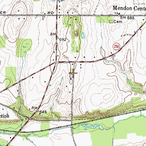 Topographic Map of Quaker Cemetery, NY