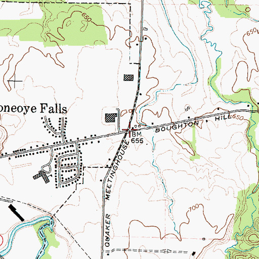 Topographic Map of Burton Corners, NY