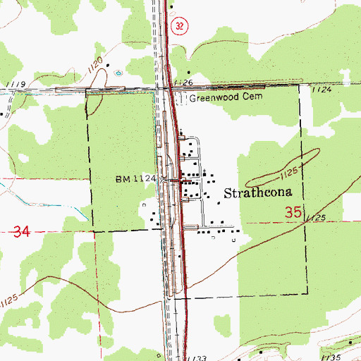 Topographic Map of Assumption Church, MN