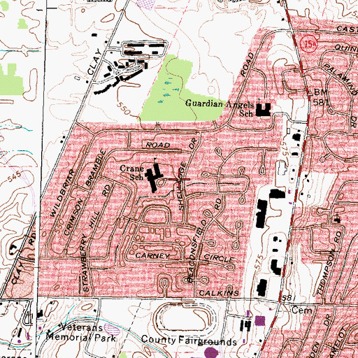 Topographic Map of Community Gun Club (historical), NY