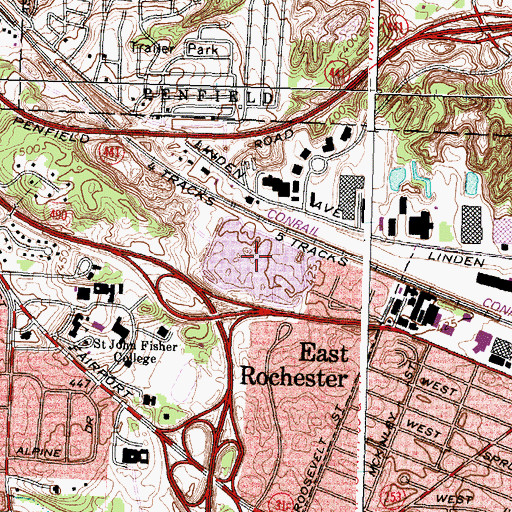 Topographic Map of Hillcrest Country Club (historical), NY