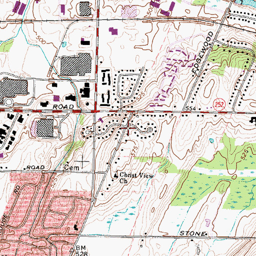 Topographic Map of School Number 1 (historical), NY