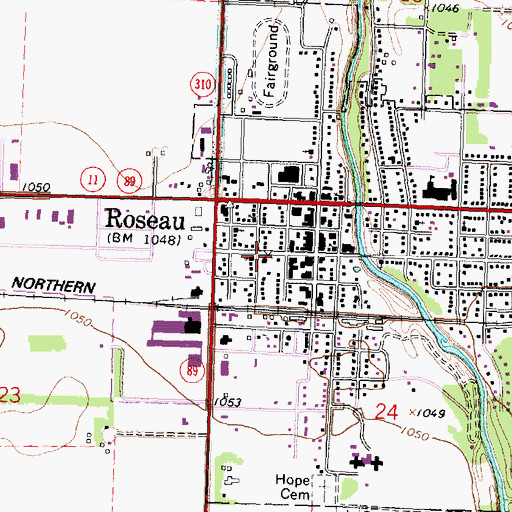 Topographic Map of First Lutheran Church, MN