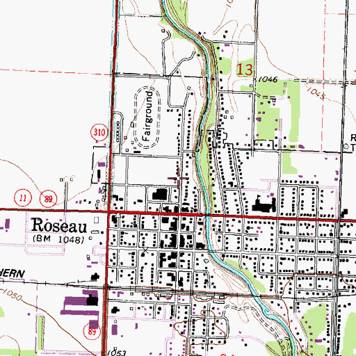 Topographic Map of Sacred Heart Catholic Church, MN