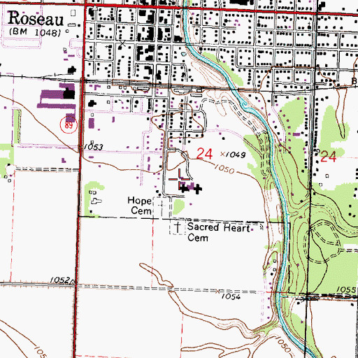 Topographic Map of LifeCare Medical Center, MN