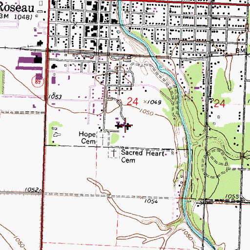 Topographic Map of Altru Clinic, MN