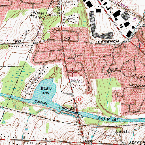 Topographic Map of School Number 4 (historical), NY