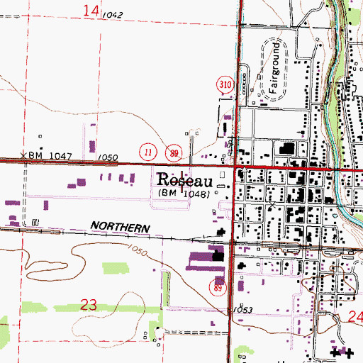 Topographic Map of West Side Trailer Court, MN