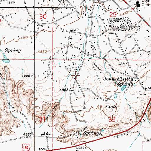 Topographic Map of Tuba City Substation, AZ
