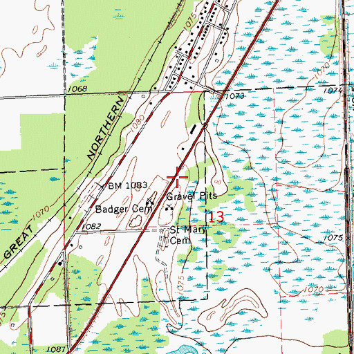 Topographic Map of Pioneer Mobile Home Park, MN