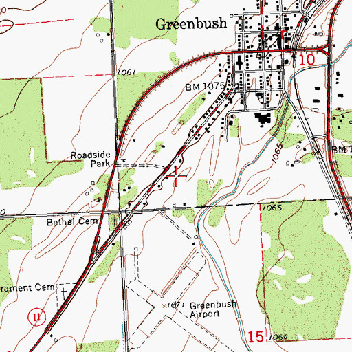 Topographic Map of United Free Lutheran Church, MN