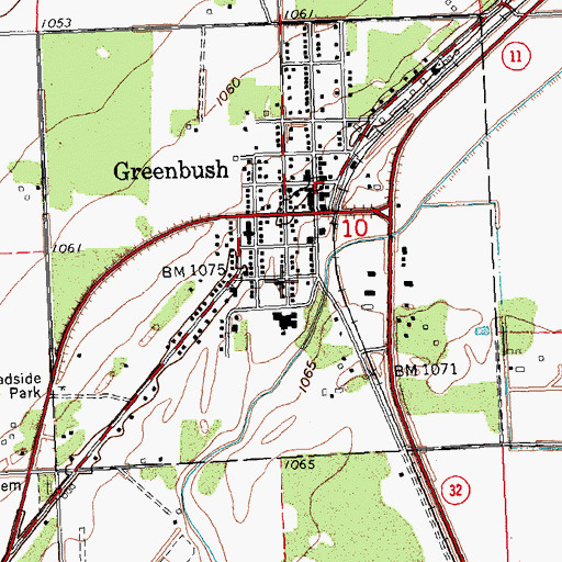 Topographic Map of Blessed Sacrament Church, MN