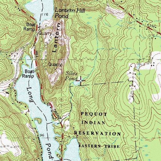 Topographic Map of Silex Pond, CT