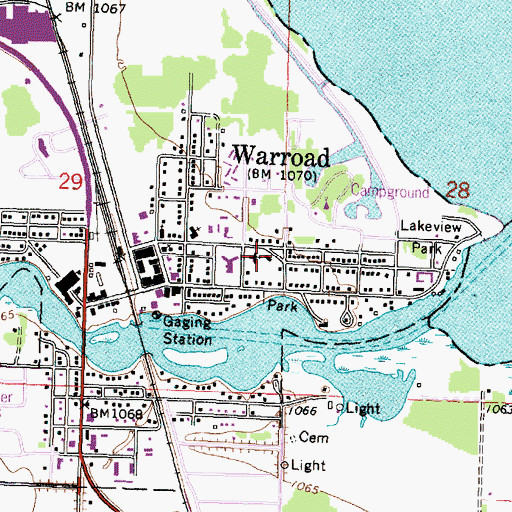 Topographic Map of Zion Lutheran Church, MN