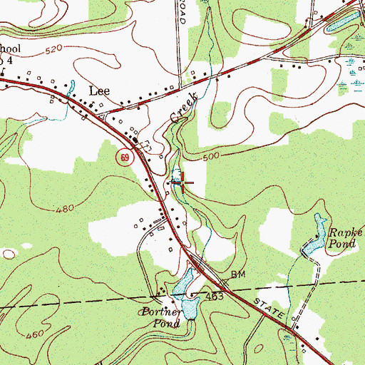 Topographic Map of Hyde Pond (historical), NY