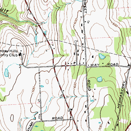 Topographic Map of Log City (historical), NY