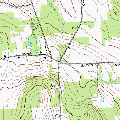 Topographic Map of School Number 16 (historical), NY