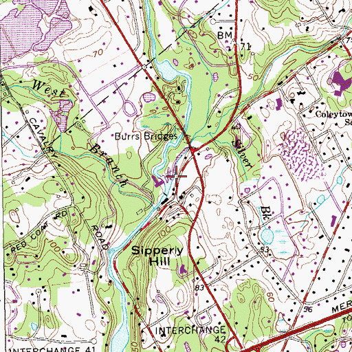 Topographic Map of Silver Brook, CT