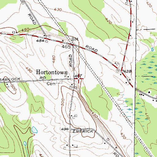 Topographic Map of School Number 3 (historical), NY