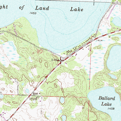 Topographic Map of Jarvis Post Office (historical), MN