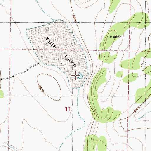 Topographic Map of Tule Lake, AZ