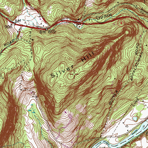 Topographic Map of Silver Hill, CT