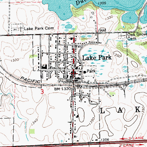 Topographic Map of Dakota Clinic Ltd, MN
