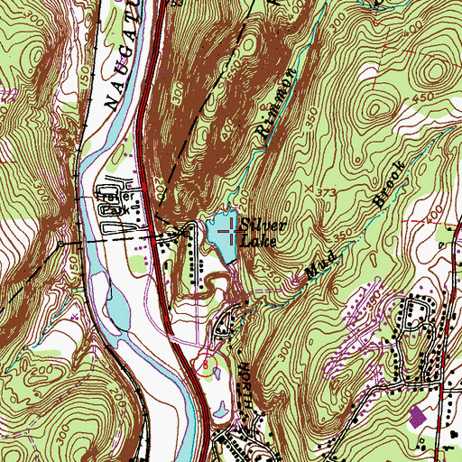 Topographic Map of Silver Lake, CT
