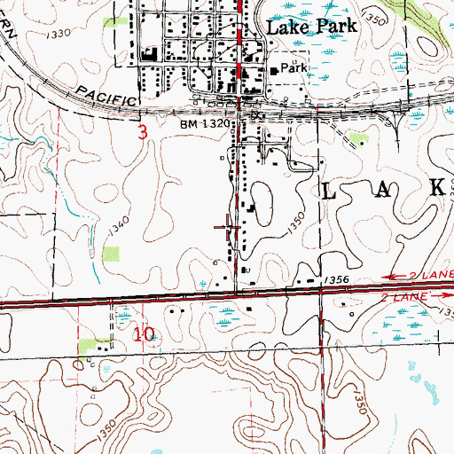 Topographic Map of Saint Francis Xavier Catholic Church, MN